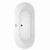 Wyndham WCOBT101271MBTRIM Carissa 71 Inch Freestanding Bathtub in White with Matte Black Drain and Overflow Trim