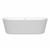 Wyndham WCOBT101271SWTRIM Carissa 71 Inch Freestanding Bathtub in White with Shiny White Drain and Overflow Trim