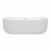 Wyndham WCOBT101371 Juliette 71 Inch Freestanding Bathtub in White with Polished Chrome Drain and Overflow Trim