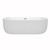 Wyndham WCOBT101371BNTRIM Juliette 71 Inch Freestanding Bathtub in White with Brushed Nickel Drain and Overflow Trim