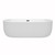 Wyndham WCOBT101371MBTRIM Juliette 71 Inch Freestanding Bathtub in White with Matte Black Drain and Overflow Trim