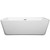 Wyndham WCOBT100169BNTRIM Emily 69 Inch Freestanding Bathtub in White with Brushed Nickel Drain and Overflow Trim