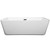 Wyndham WCOBT100169MBTRIM Emily 69 Inch Freestanding Bathtub in White with Matte Black Drain and Overflow Trim