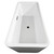 Wyndham WCOBT100169MBTRIM Emily 69 Inch Freestanding Bathtub in White with Matte Black Drain and Overflow Trim