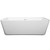Wyndham WCOBT100169SWTRIM Emily 69 Inch Freestanding Bathtub in White with Shiny White Drain and Overflow Trim
