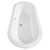 Wyndham  WCOBT100268 Soho 68 Inch Freestanding Bathtub in White with Polished Chrome Drain and Overflow Trim