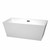 Wyndham WCBTK151463MBTRIM Sara 63 Inch Freestanding Bathtub in White with Matte Black Drain and Overflow Trim