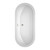 Wyndham WCOBT100268BNTRIM Soho 68 Inch Freestanding Bathtub in White with Brushed Nickel Drain and Overflow Trim