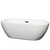 Wyndham WCOBT100268MBTRIM Soho 68 Inch Freestanding Bathtub in White with Matte Black Drain and Overflow Trim