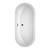 Wyndham WCOBT100268MBTRIM Soho 68 Inch Freestanding Bathtub in White with Matte Black Drain and Overflow Trim