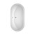 Wyndham WCOBT100260ATP11PC Soho 60 Inch Freestanding Bathtub in White with Floor Mounted Faucet, Drain and Overflow Trim in Polished Chrome
