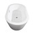 Wyndham WCOBT100360PCATPGD Mermaid 60 Inch Freestanding Bathtub in White with Polished Chrome Trim and Floor Mounted Faucet in Brushed Gold