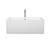 Wyndham WCOBT101160ATP11PC Melody 60 Inch Freestanding Bathtub in White with Floor Mounted Faucet, Drain and Overflow Trim in Polished Chrome