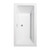 Wyndham WCOBT101160PCATPGD Melody 60 Inch Freestanding Bathtub in White with Polished Chrome Trim and Floor Mounted Faucet in Brushed Gold