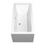 Wyndham WCOBT101160PCATPBK Melody 60 Inch Freestanding Bathtub in White with Polished Chrome Trim and Floor Mounted Faucet in Matte Black