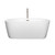 Wyndham WCOBT100360ATP11BN Mermaid 60 Inch Freestanding Bathtub in White with Floor Mounted Faucet, Drain and Overflow Trim in Brushed Nickel