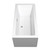 Wyndham WCOBT101160ATP11BN Melody 60 Inch Freestanding Bathtub in White with Floor Mounted Faucet, Drain and Overflow Trim in Brushed Nickel