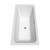 Wyndham WCBTK151967BNTRIM Galina 67 Inch Freestanding Bathtub in White with Brushed Nickel Drain and Overflow Trim