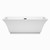 Wyndham WCBTK151967MBTRIM Galina 67 Inch Freestanding Bathtub in White with Matte Black Drain and Overflow Trim