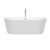 Wyndham WCOBT101267ATP11PC Carissa 67 Inch Freestanding Bathtub in White with Floor Mounted Faucet, Drain and Overflow Trim in Polished Chrome