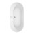 Wyndham WCOBT101267PCATPBK Carissa 67 Inch Freestanding Bathtub in White with Polished Chrome Trim and Floor Mounted Faucet in Matte Black
