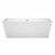 Wyndham WCBTK151467BNTRIM Sara 67 Inch Freestanding Bathtub in White with Brushed Nickel Drain and Overflow Trim