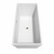 Wyndham WCBTK151467BNTRIM Sara 67 Inch Freestanding Bathtub in White with Brushed Nickel Drain and Overflow Trim