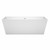Wyndham WCBTK151467SWTRIM Sara 67 Inch Freestanding Bathtub in White with Shiny White Drain and Overflow Trim