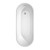Wyndham WCBTK151167PCATPGD Ursula 67 Inch Freestanding Bathtub in White with Polished Chrome Trim and Floor Mounted Faucet in Brushed Gold