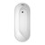 Wyndham WCBTK151167MBATPBK Ursula 67 Inch Freestanding Bathtub in White with Floor Mounted Faucet, Drain and Overflow Trim in Matte Black