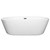 Wyndham WCOBT100371MBTRIM Mermaid 71 Inch Freestanding Bathtub in White with Matte Black Drain and Overflow Trim