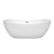 Wyndham WCOBT101465 Rebecca 65 Inch Freestanding Bathtub in White with Polished Chrome Drain and Overflow Trim