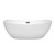 Wyndham WCOBT101465MBTRIM Rebecca 65 Inch Freestanding Bathtub in White with Matte Black Drain and Overflow Trim