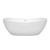 Wyndham WCOBT101465SWTRIM Rebecca 65 Inch Freestanding Bathtub in White with Shiny White Drain and Overflow Trim