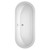 Wyndham WCOBT100272PCATPBK Soho 72 Inch Freestanding Bathtub in White with Polished Chrome Trim and Floor Mounted Faucet in Matte Black