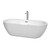 Wyndham  WCOBT100272ATP11BN Soho 72 Inch Freestanding Bathtub in White with Floor Mounted Faucet, Drain and Overflow Trim in Brushed Nickel