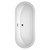 Wyndham WCOBT100272MBATPBK Soho 72 Inch Freestanding Bathtub in White with Floor Mounted Faucet, Drain and Overflow Trim in Matte Black