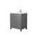 Wyndham WCG242430SGGCCUNSMXX Beckett 30 Inch Single Bathroom Vanity in Dark Gray, Carrara Cultured Marble Countertop, Undermount Square Sink, Brushed Gold Trim