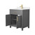 Wyndham WCG242430SGGCCUNSMXX Beckett 30 Inch Single Bathroom Vanity in Dark Gray, Carrara Cultured Marble Countertop, Undermount Square Sink, Brushed Gold Trim