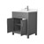 Wyndham WCG242430SKGCCUNSMXX Beckett 30 Inch Single Bathroom Vanity in Dark Gray, Carrara Cultured Marble Countertop, Undermount Square Sink, Brushed Nickel Trim