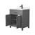 Wyndham WCG242430SGBCCUNSMXX Beckett 30 Inch Single Bathroom Vanity in Dark Gray, Carrara Cultured Marble Countertop, Undermount Square Sink, Matte Black Trim