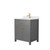 Wyndham WCG242430SGGWCUNSMXX Beckett 30 Inch Single Bathroom Vanity in Dark Gray, White Cultured Marble Countertop, Undermount Square Sink, Brushed Gold Trim