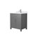 Wyndham WCG242430SKGWCUNSMXX Beckett 30 Inch Single Bathroom Vanity in Dark Gray, White Cultured Marble Countertop, Undermount Square Sink, Brushed Nickel Trim