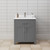 Wyndham WCG242430SKGWCUNSMXX Beckett 30 Inch Single Bathroom Vanity in Dark Gray, White Cultured Marble Countertop, Undermount Square Sink, Brushed Nickel Trim