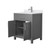 Wyndham WCG242430SKGWCUNSMXX Beckett 30 Inch Single Bathroom Vanity in Dark Gray, White Cultured Marble Countertop, Undermount Square Sink, Brushed Nickel Trim