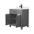 Wyndham WCG242430SGBWCUNSMXX Beckett 30 Inch Single Bathroom Vanity in Dark Gray, White Cultured Marble Countertop, Undermount Square Sink, Matte Black Trim