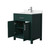 Wyndham WCG242430SGECCUNSMXX Beckett 30 Inch Single Bathroom Vanity in Green, Carrara Cultured Marble Countertop, Undermount Square Sink, Brushed Nickel Trim