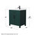 Wyndham WCG242430SGKCCUNSMXX Beckett 30 Inch Single Bathroom Vanity in Green, Carrara Cultured Marble Countertop, Undermount Square Sink, Matte Black Trim