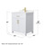 Wyndham WCG242430SWGCCUNSMXX Beckett 30 Inch Single Bathroom Vanity in White, Carrara Cultured Marble Countertop, Undermount Square Sink, Brushed Gold Trim