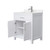 Wyndham WCG242430SWHCCUNSMXX Beckett 30 Inch Single Bathroom Vanity in White, Carrara Cultured Marble Countertop, Undermount Square Sink, Brushed Nickel Trim
